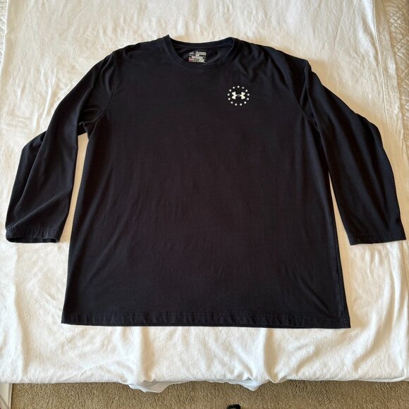 Under Armour Other - 🔥 UNDER ARMOUR Freedom Flag Long Sleeve | Black | Size 2XL | Loose HeatGear
